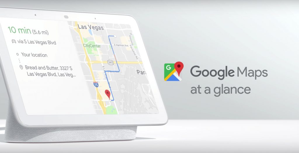 google_home_hubは一目でgoogle_map情報がわかる